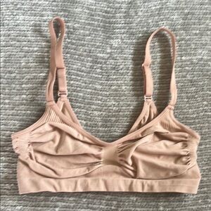 SKIMS Cream Bralette Thin Straps Ruching